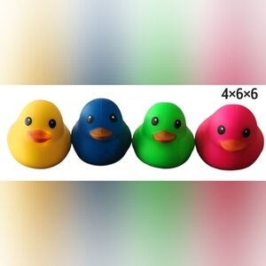 Four Giant Rubber Duck Squishy Toys